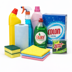Lote de productos de limpieza para el hogar