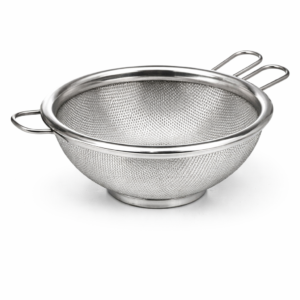 Escurridor de acero inoxidable con asas